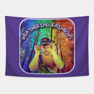 Weathering Rainbows Cartoon Tapestry