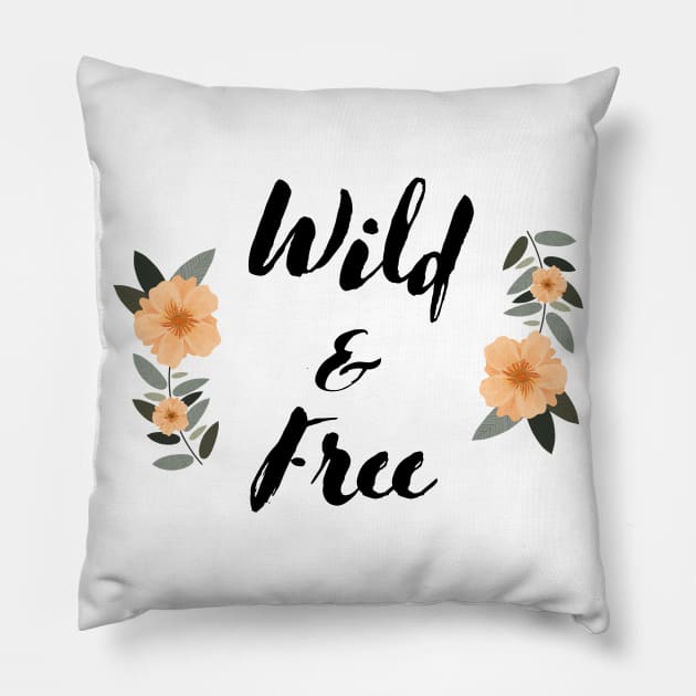 wild and free Pillow by Lindseysdesigns