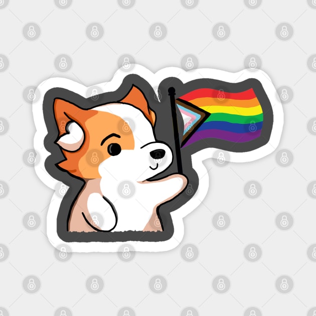 LGBTQIA+ Pride - Corgi Version Magnet by Forsakendusk