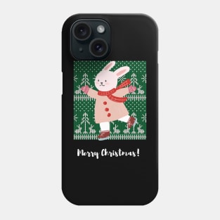 Rabbit Bunnies Christmas Tree Shirt, Rabbit Christmas Tree Tee, Rabbit Mom Shirt, Bunny Rabbit Tree Shirt, Rabbit Lover Gift, Chrismas Tree Phone Case