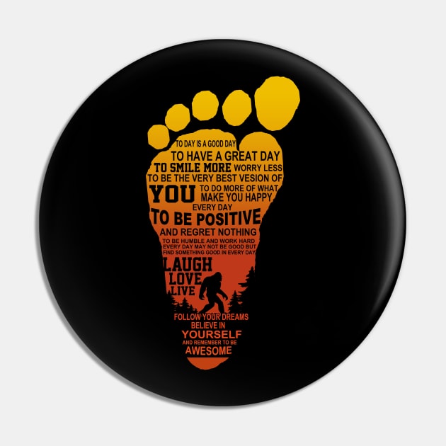 Bigfoot Footprints Pin by JameMalbie