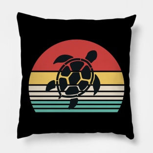 Marine Biologist Biology Turtle Fathers Day Gift Funny Retro Vintage Pillow