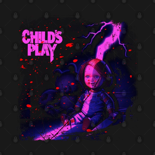 Don't Turn Your Back Child's Play Retro Slasher Shirt by MilanVerheij Bike