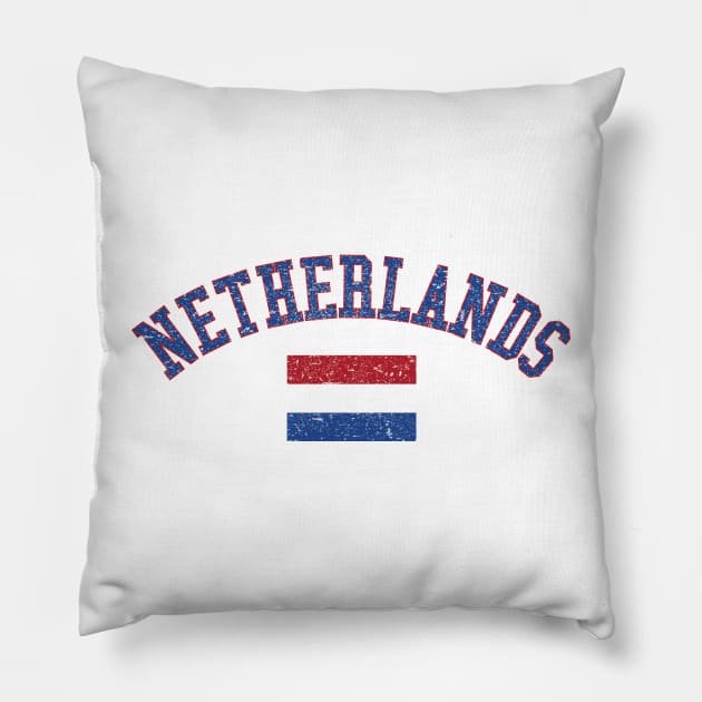 Netherlands Vintage Country Flag Pillow by zurcnami