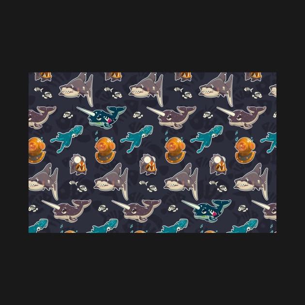 Spooky Sea Vector Pattern by msharris22