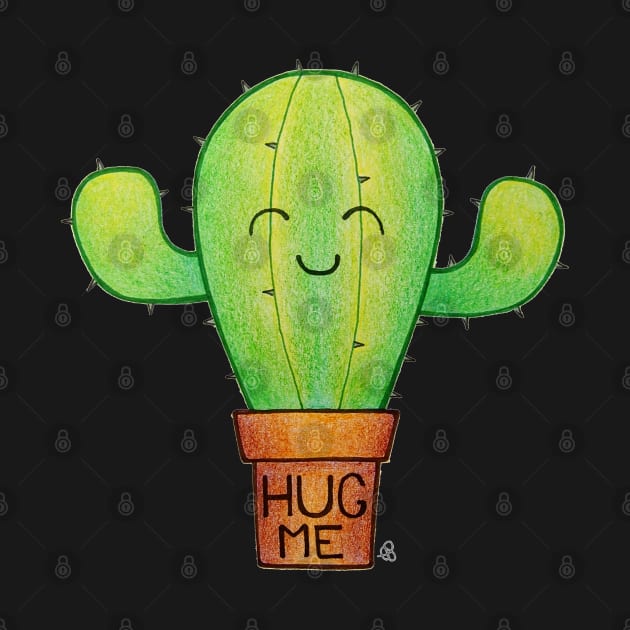 I Need a Hug - A Happy Cute Hugging Cactus by Elinaana