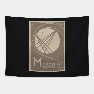 Art Deco Space Travel Poster - Mercury Tapestry