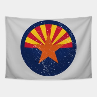 Retro Arizona State Flag // Vintage Arizona Grunge Emblem Tapestry