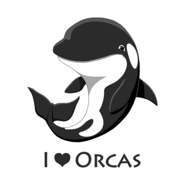 I Love Orcas Cute Killer Whale by csforest