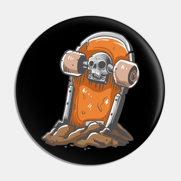 Skateboard tombstone Pin by Frispa