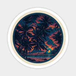 Psychedelic Beach Magnet