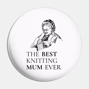 THE BEST KNITTING CRAFTS MUM LINE ART SIMPLE VECTOR STYLE, MOTHER OLD TIMES Pin