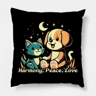 Harmony, Peace, Love Pillow