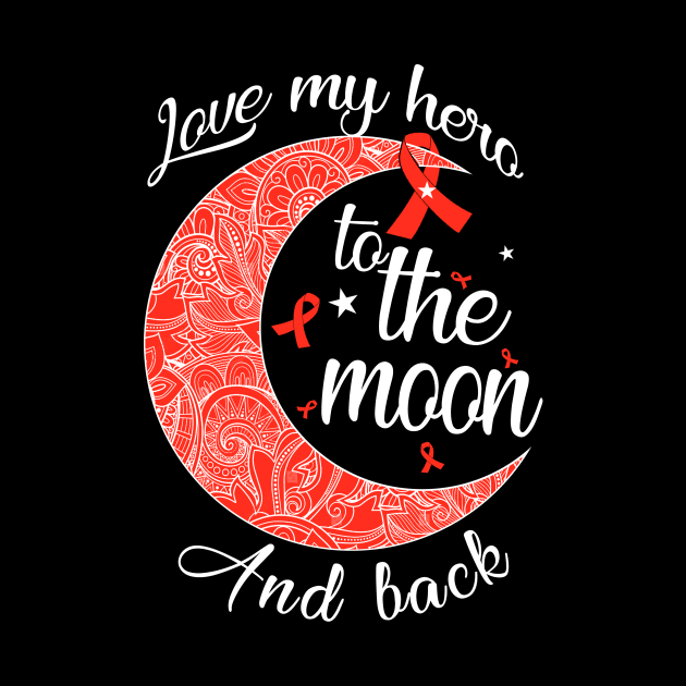 love blood cancer warrior to the moon by TeesCircle