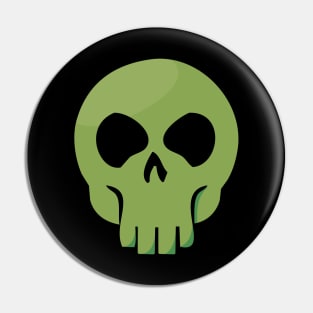 Skull - Green Pin