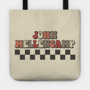 John Mellencamp Checkered Retro Groovy Style Tote