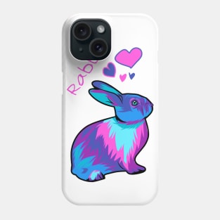 Colorful cute rabbit Phone Case