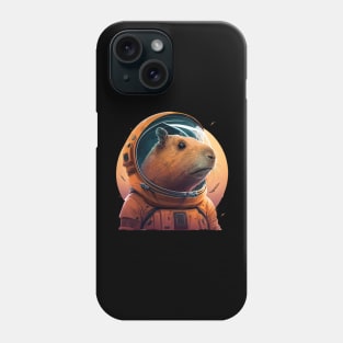 Capybara astronaut Phone Case
