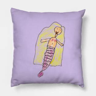 baby art mermaid Pillow