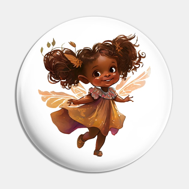 Black fairy girl Pin by DreamLoudArt