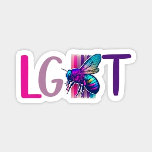 L G BEE T | LGBT | Bisexual Shirt Magnet