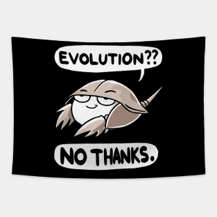 Evolution no thanks Cool Horseshoe Crab (Back Print) Tapestry