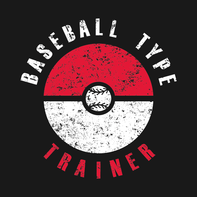 Baseball Type Trainer (red & white text) by gloveaholics_anonymous