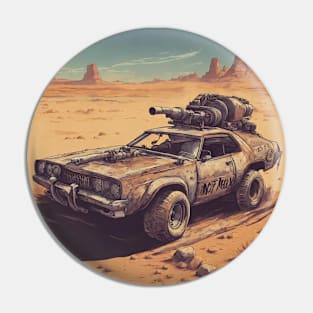 Powerful Fighter Car In Desert Pin