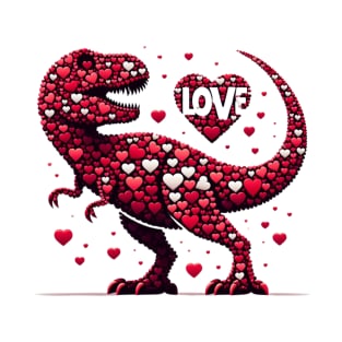 I Steal Hearts Valentines Day T-Rex T-Shirt