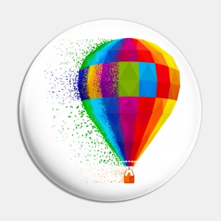 Vivid multicolored balloon. Pin