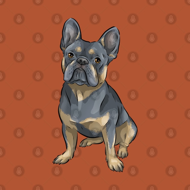 French Bulldog | Blue and Tan | Dilute by Shirin Illustration