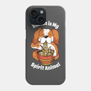 Cute Dog Eating Ramen Design, Great Gift for Ramen Lovers Phone Case