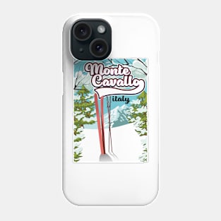 monte cavallo Italy Ski poster Phone Case