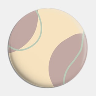 Purple & Beige Modern Abstract Art Pin