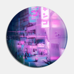 Neon Tokyo Street Pin