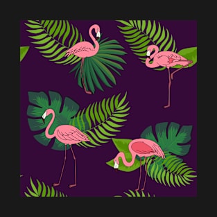 Flamingo Seamless Pattern T-Shirt