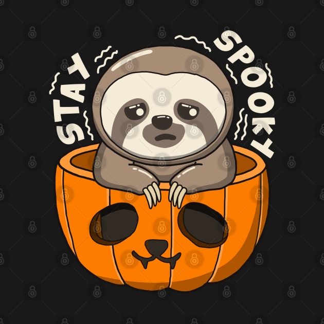 Stay Spooky Sloth by Luna Illustration