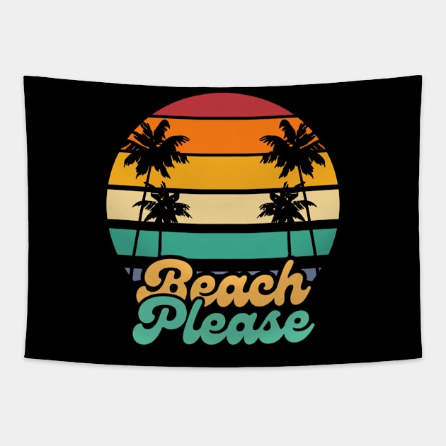 Beach Please Tapestry by teresawingarts