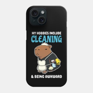 My hobbies include Cleaning and being awkward cartoon Capybara Phone Case