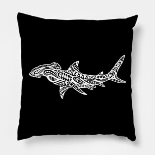 Abstract hammerhead shark white Pillow