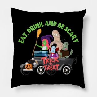 Eat Drink and Be Scary Pillow