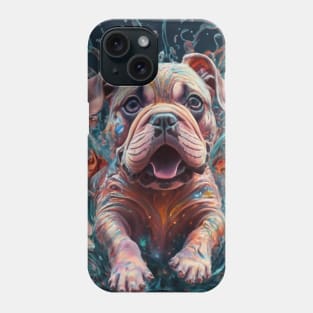 Colored Dog Artwork: Vibrant Expression in Visual Art Phone Case