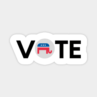 Vote Republican - Black Text Magnet