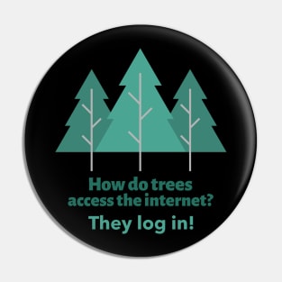 Camping joke How do trees access the internet Pin