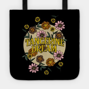 Tangerine Dream Name Personalized Flower Retro Floral 80s 90s Name Style Tote