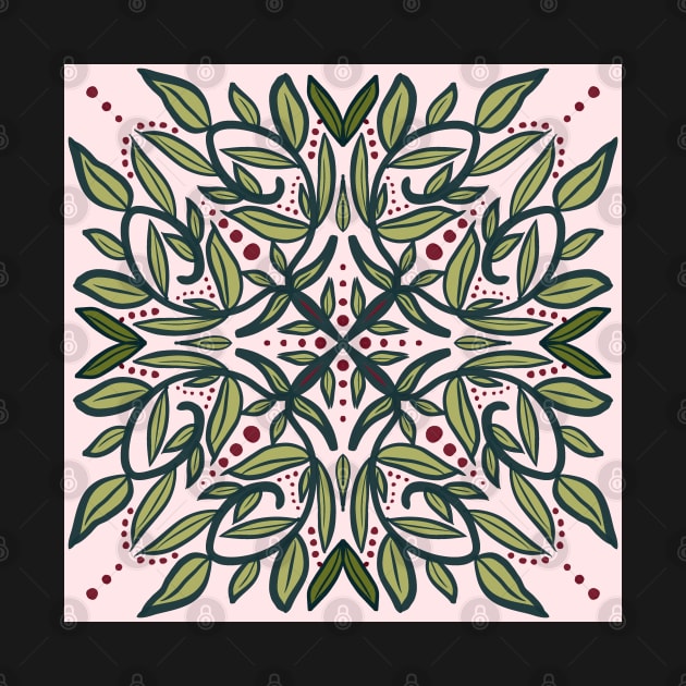 Leafy green Mandala by FrancesPoff