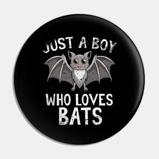 Just A Boy Who Loves Bats Pin