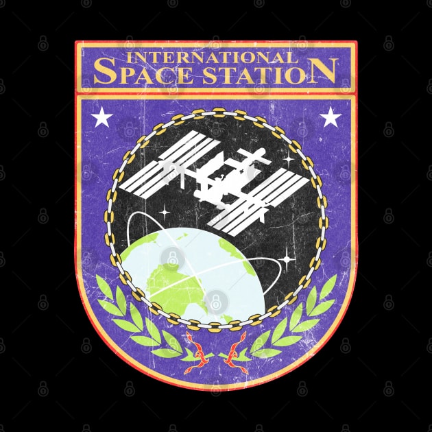 International Space Station Vintage Logo by Mandra