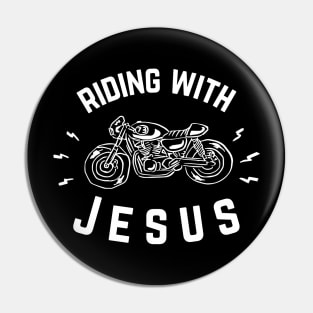 Riding With Jesus Pin