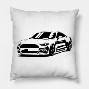 Ford Mustang pony GT Eco boost 2016 illustration graphics Pillow